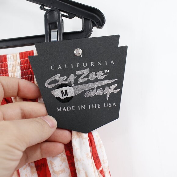 Vintage 90s NWT Crazee Wear Shorts Mens Medium American Flag Relaxed Fit patriot - Picture 3 of 9